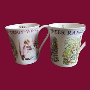 Queens china the world of beatrix pinggy rabbit & mrs.tiggy winkle set of 2